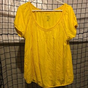 Lane Bryant yellow cotton shirt